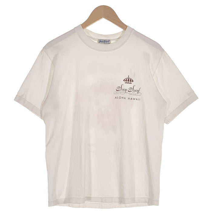 SUN SURF サンサーフ MICINTOSH UKULELE バックプリント 半袖 Tシャツ ホワイト USA製 Size S相当 福生店