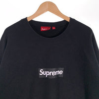 SUPREME シュプリーム 25SS Washed Box Logo Crewneck ウォッシュドボックスロゴクルーネックスウェットトレーナー ブラック Size XXL 福生店