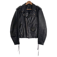 Schott ショット 125 レザーダブルライダースジャケット ブラック ライナー無 YKKファスナー Size 44 福生店