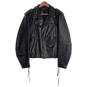 Schott ショット 125 レザーダブルライダースジャケット ブラック ライナー無 YKKファスナー Size 44 福生店