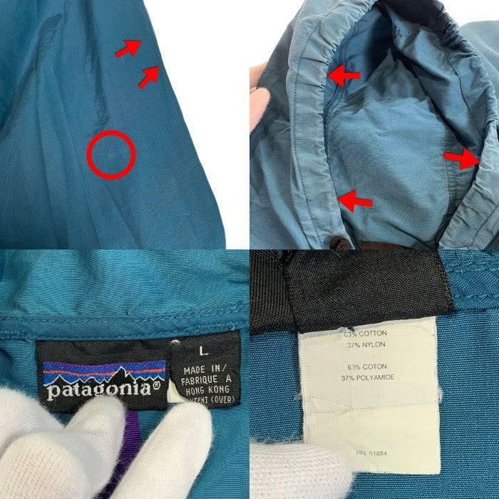 90's patagonia パタゴニア バギーズプルオーバー アノラック グリーン パープル 53690 S3 Size L 福生店