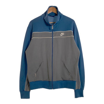 80's NIKE ナイキ トラックジャケット ジャージ素材 ブルー グレー 紺タグ Size XL 福生店