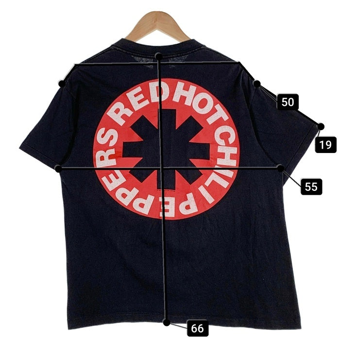 90's Red Hot Chili Peppers レッドホットチリペッパーズ Frank Kozik プリントTシャツ ブラック 1992コピーライト Giant by Tee Jays Size XL 福生店