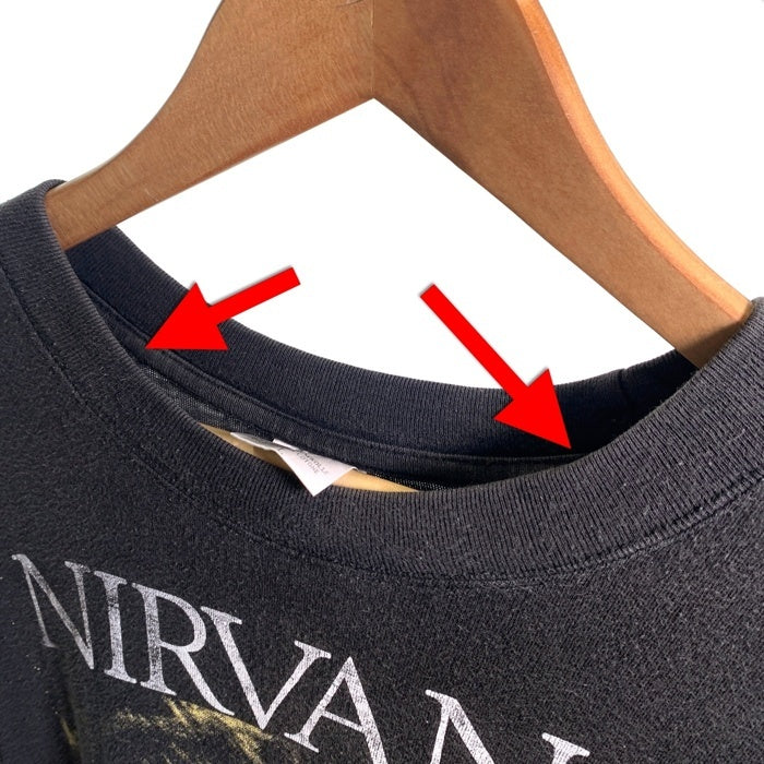 NIRVANA ニルヴァーナ KURT COBAIN カートコバーン 半袖 プリント Tシャツ ユーロブートレグ チャコールグレー Size L 福生店