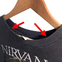 NIRVANA ニルヴァーナ KURT COBAIN カートコバーン 半袖 プリント Tシャツ ユーロブートレグ チャコールグレー Size L 福生店