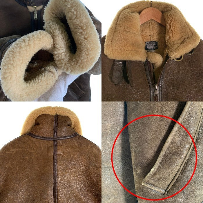 U.S. ARMY US SHEEPSKIN INTERNATIONAL ユーエス シープスキン インターナショナル AIR FORCE 米空軍 B3 Flight Jacket フライトジャケット ブラウン DWG 66M2122 / CONTRACT 6331 USA製 Size S 福生店