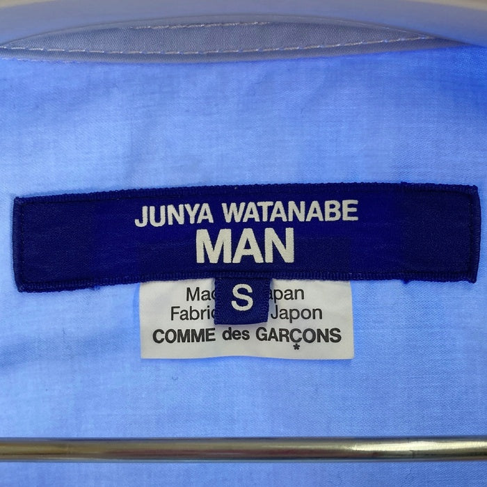 JUNYA WATANABE MAN ジュンヤワタナベ マン WM-B016 AD2023 ストライプ パッチワーク 半袖シャツ ブルー sizeS 瑞穂店