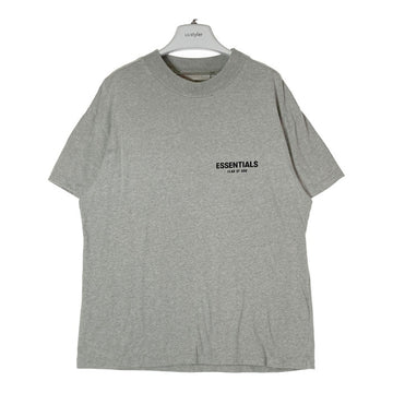 ESSENTIALS エッセンシャルズ モックネック フロッキープリント Tシャツ グレー sizeM 瑞穂店