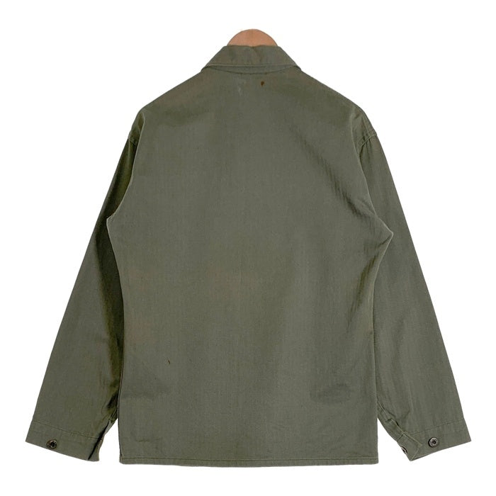 40's U.S.NAVY 米海軍 USMC (U.S.MARINE CORPS) P-41 HBT ヘリンボーンツイル カバーオールジャケット オリーブ Size S～M相当 福生店