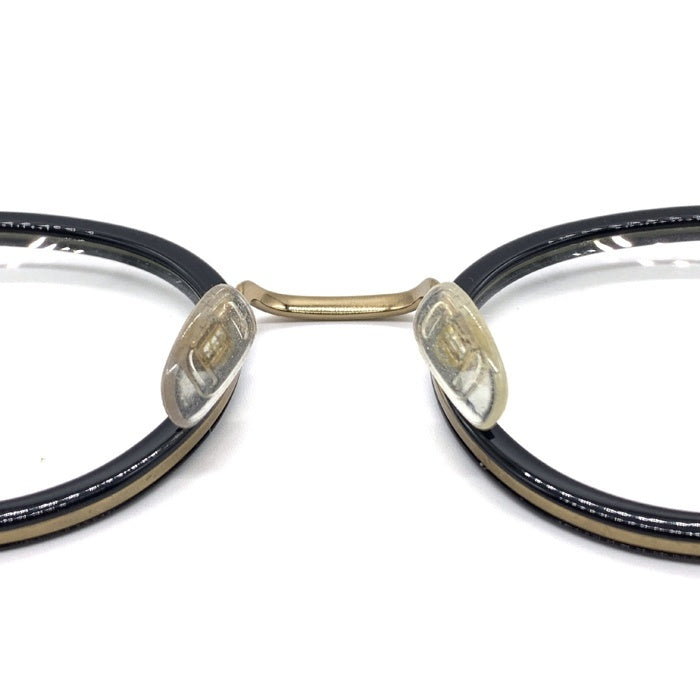 BLACK FLYS EYEWEAR ブラックフライズ アイウェア FLY BARON 丸メガネ クリアレンズ ブラック ゴールド 福生店