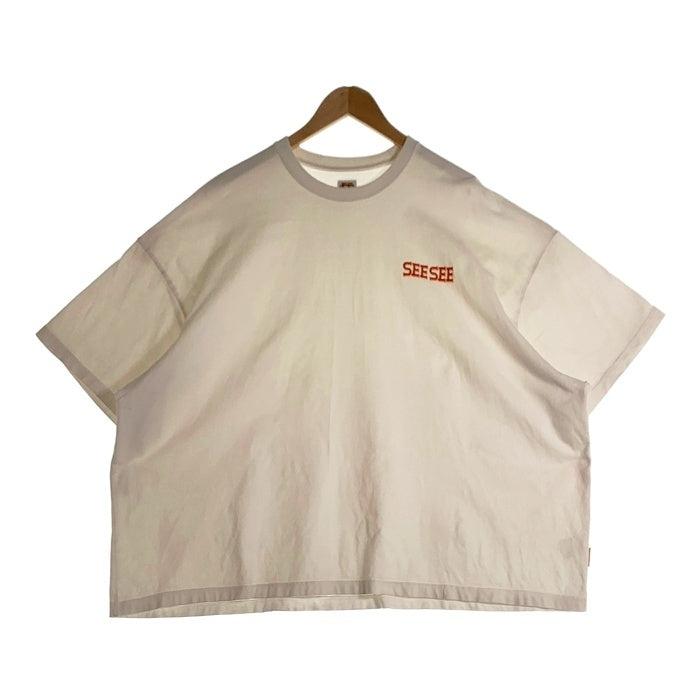 SEE SEE シーシー SUPER BASIC スーパーベーシック 半袖 Tシャツ ホワイト オレンジ Size L 福生店
