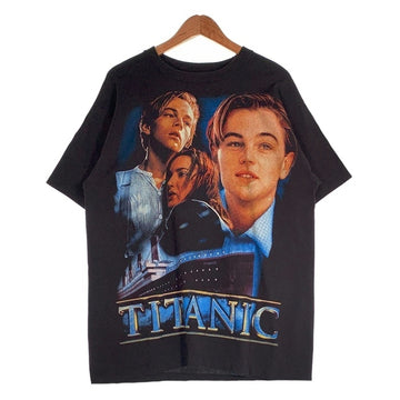 90's TITANIC タイタニック 両面プリント Tシャツ ブラック ブートレグ ユーロタグ Size XL 福生店