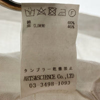 ARTS&SCIENCE アーツアンドサイエンス 0241-L6261-1058 コットン リネン スタンドカラー シャツワンピース ホワイト Size1 瑞穂店
