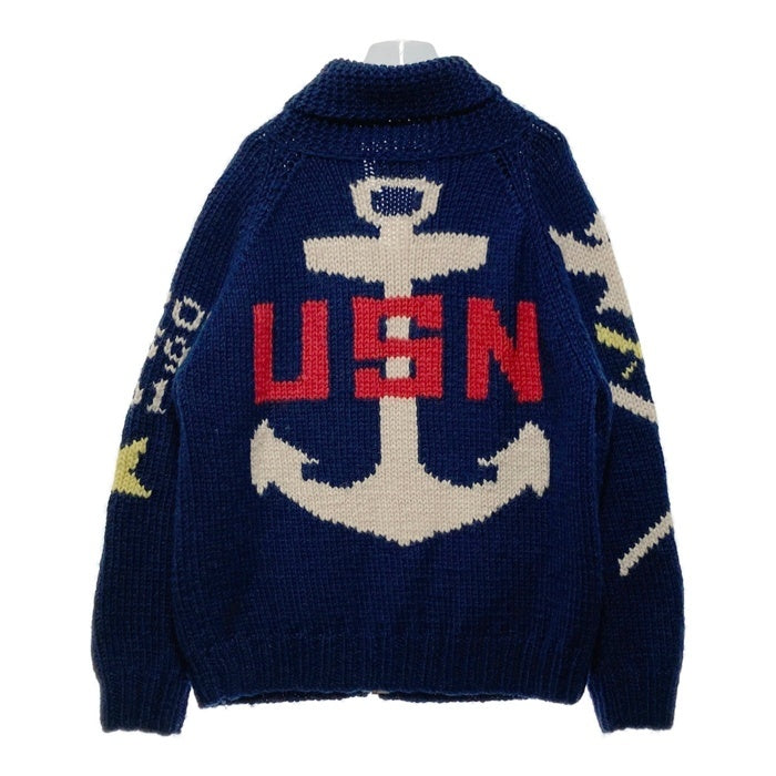 Gizemo Lightning ライトニングプロデュース USN カウチンセーター ネイビー Size M 瑞穂店