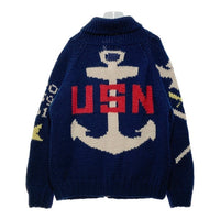 Gizemo Lightning ライトニングプロデュース USN カウチンセーター ネイビー Size M 瑞穂店