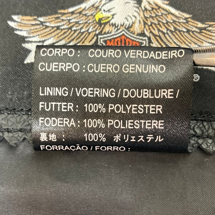 HARLEY DAVIDSON ハーレーダビッドソン レザーベスト ブラック sizeS 瑞穂店