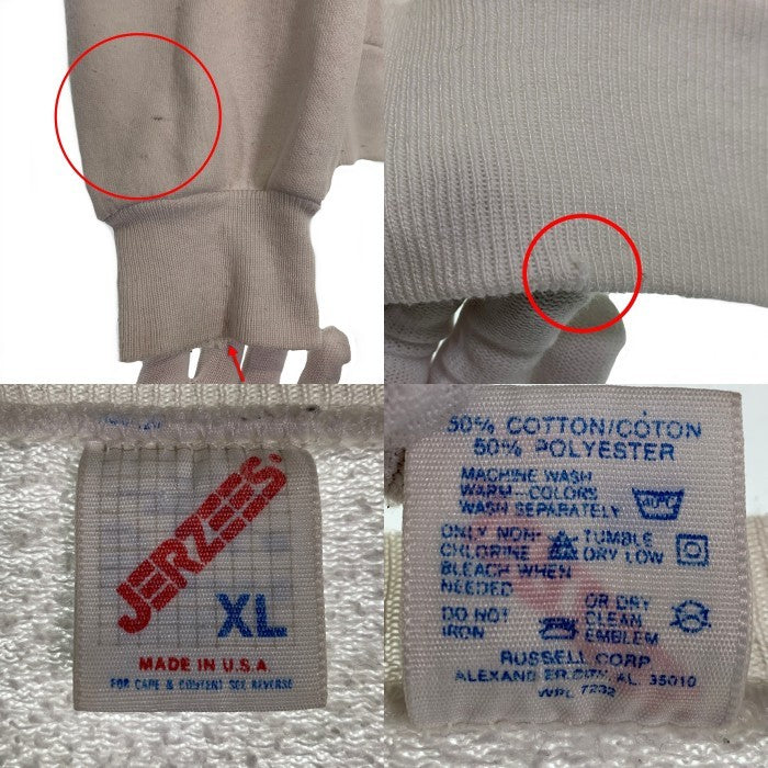 80`s JESUS ジーザス ペプシパロディ プリントクルーネックスウェットトレーナー ホワイト JERZEES USA製 やや薄手 Size XL 福生店