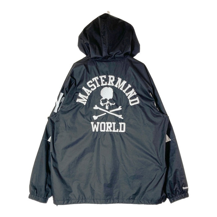 mastermind JAPAN マスターマインドジャパン OJZP7531-CLBYYPPPBLCK WORLD mitchell&ness LIGHTWEIGHT ANORAK COLLAB ライトウェイト アノラック パーカー ブラック sizeXL 瑞穂店