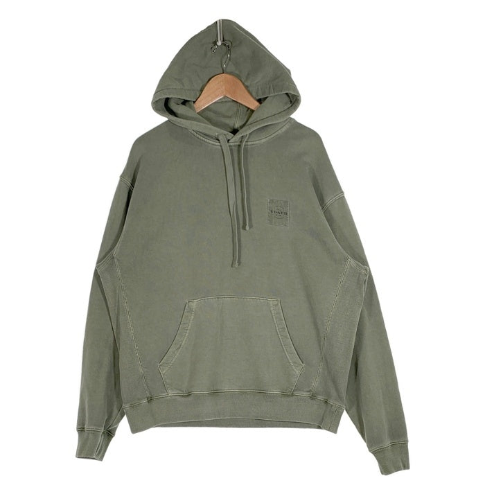 COACH コーチ HOODIE プルオーバースウェットパーカー フーディ ウォッシュ加工 オリーブ CF811 Size L-XL 相当 福生店