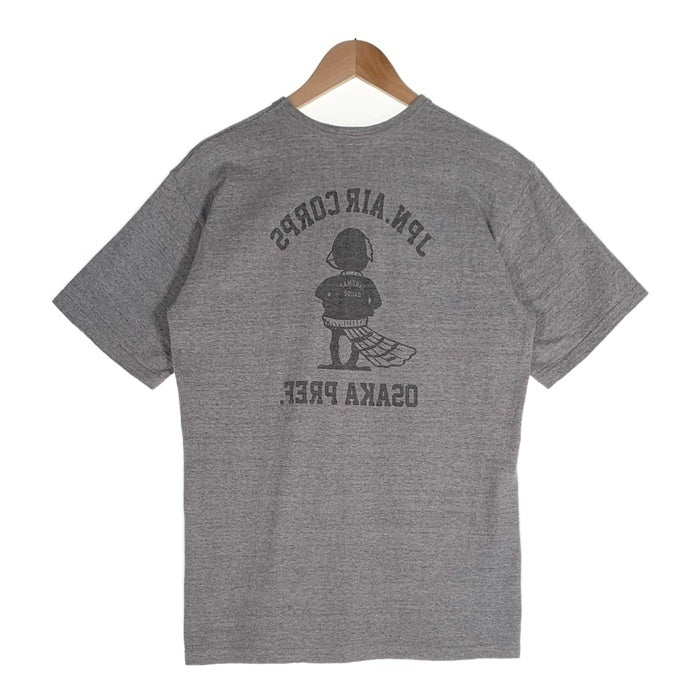 SAMURAI JEANS サムライジーンズ JPN.AIR CORPS OSAKA PREF. 半袖 プリント Tシャツ グレー SizeL 福生店