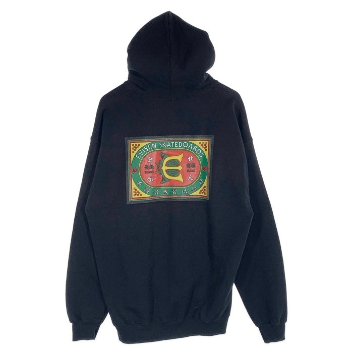 EVISEN SKATEBOARDS エビセンスケートボード KABUTO MATCH HOODIE プリント プルオーバースウェットパーカー ブラック Size L 福生店