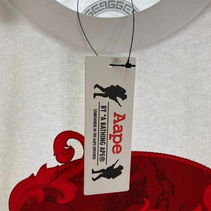 aape BY A BATHING APE エーエーピーイー アベイシングエイプ プリントTシャツ  2024 福袋 ホワイト sizeXXL 瑞穂店