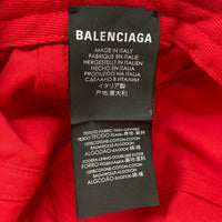 BALENCIAGA バレンシアガ ロゴ刺繡 ベースボールキャップ レッド Size L(59) 瑞穂店