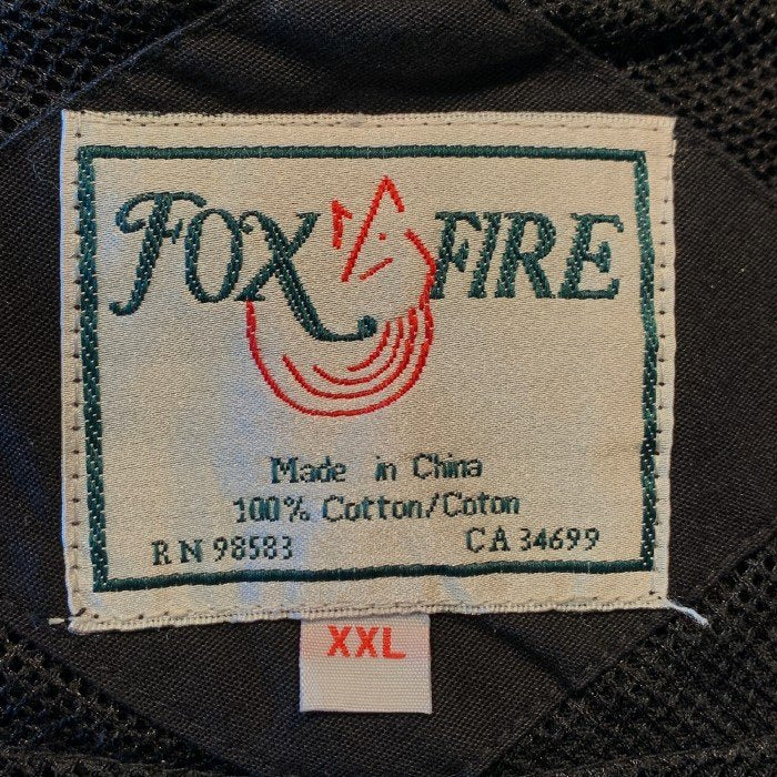 FOXFIRE フォックスファイヤー コットン メッシュベスト ブラック マルチポケット Size XXL 福生店