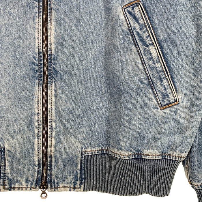 DIESEL ディーゼル D-VINZ Bomber Jacket デニム ボンバージャケット リブブルゾン ライトブルー 大谷サテンワッペンカスタム品 Size L 福生店