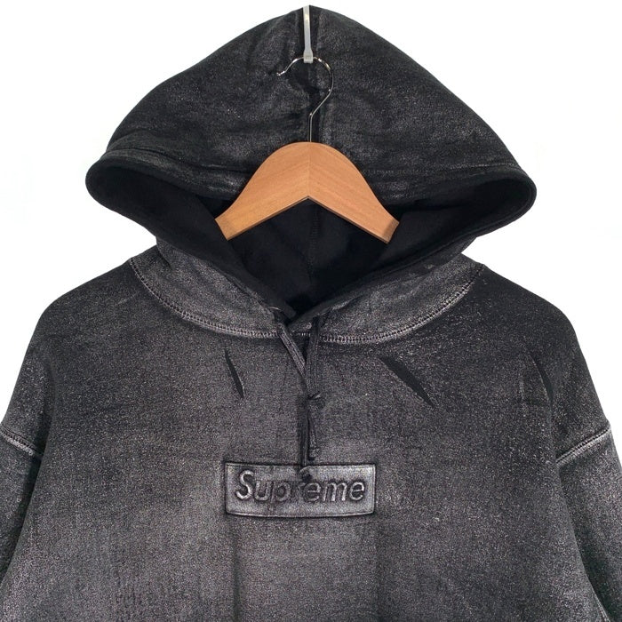 SUPREME シュプリーム 24SS MM6 Maison Margiela メゾンマルジェラ Foil Box Logo Hooded Sweatshirt フォイルボックスロゴ プルオーバー フーディー パーカー ブラック Size M 福生店