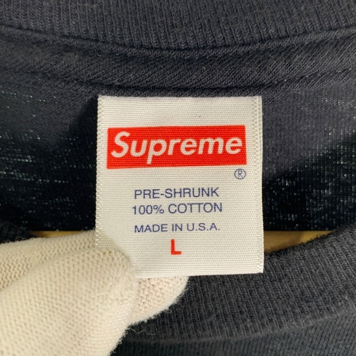 SUPREME シュプリーム 21SS KAWS Chalk Logo Tee カウズ チョークロゴ プリントTシャツ ブラック Size L 福生店