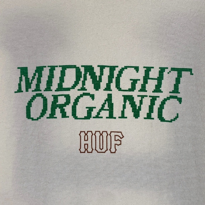HUF ハフ MIDNIGHT ORGANIC H TEE プリントTシャツ ナチュラル Size L 福生店