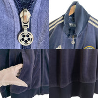 adidas アディダス CHELSEA FC チェルシー FC ベロア トラックジャケット 刺繡ロゴ ネイビー E91593 Size L 福生店