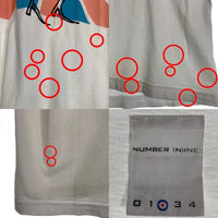 NUMBER(N)INE ナンバーナイン ユニオンジャック プリントTシャツ ビートルズ ホワイト オレンジ Size 2 福生店