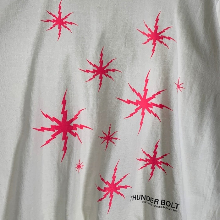 UNDERCOVER アンダーカバー 2001 サンダーボルト プリントTシャツ ホワイト ピンク Size M 福生店