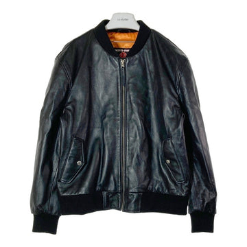 MOTO FIELD モトフィールド MF-LJ131N MA-1 パット入 シングルライダース ラムレザー ジャケット ブラック size3L 瑞穂店