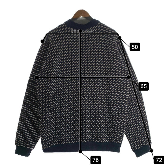 80's L.L.Bean エルエルビーン バーズアイ ウールニットセーター ネイビー ノルウェー製 5086 Size XL 福生店