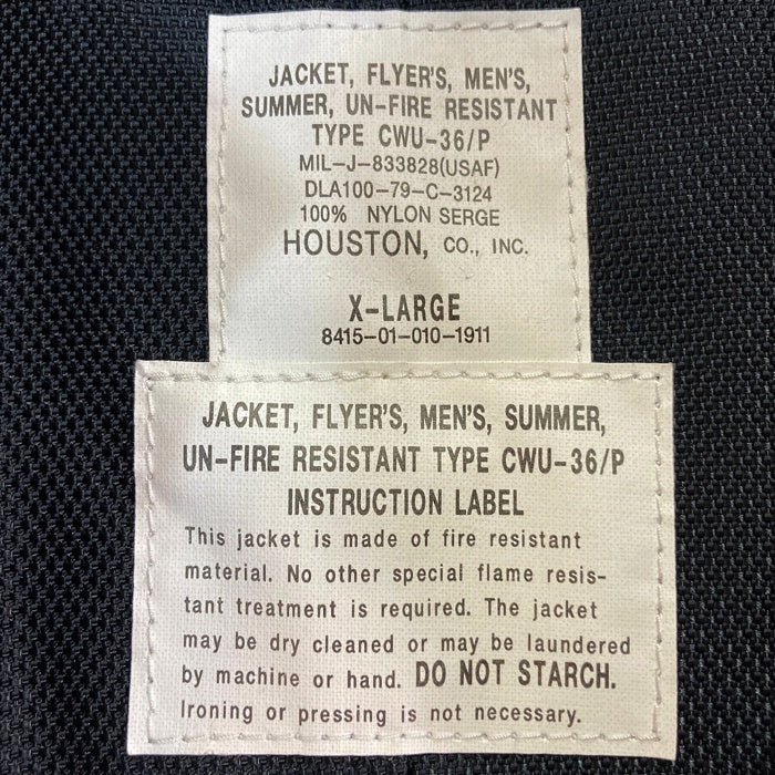 HOUSTON ヒューストン CWU-36P フライトジャケット ネイビー sizeXL 瑞穂店