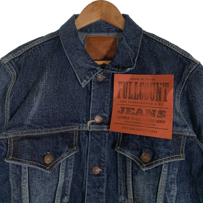 FULL COUNT フルカウント 2050-2101XX Fear Of Dark 3rd Denim Jaclet デニムトラッカージャケット 加工 インディゴ Size 42 福生店