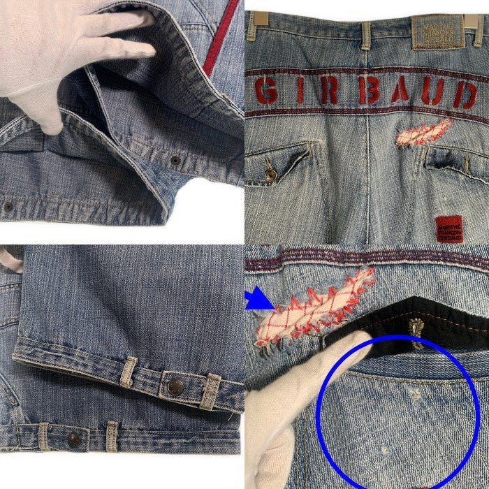 MARITHE FRANCOIS GIRBAUD マリテフランソワジルボー デニムショートパンツ バギーショーツ ライトブルー Size 36 福生店