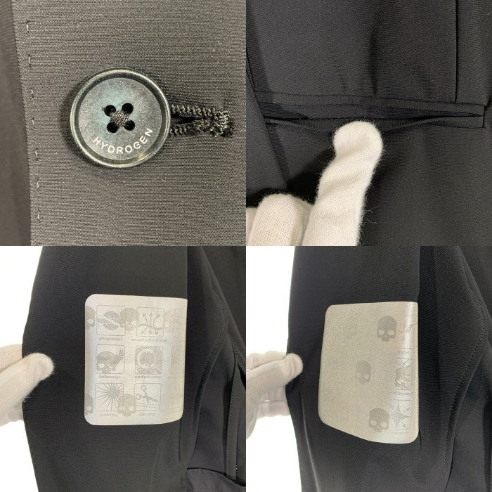 HYDROGEN ハイドロゲン CLASSIC JACKET 2B テーラードジャケット ブラック ナイロン ポリウレタン Size L 福生店