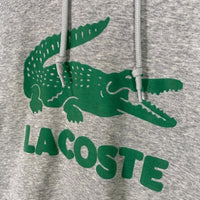 LACOSTE ラコステ ビッグロゴ プルオーバーパーカー フーディー フロッキープリント グレー SH2169 Size US L 福生店