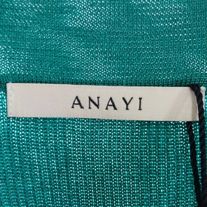 ANAYI アナイ サマーニット アセテートポリエステル グリーン size38 瑞穂店