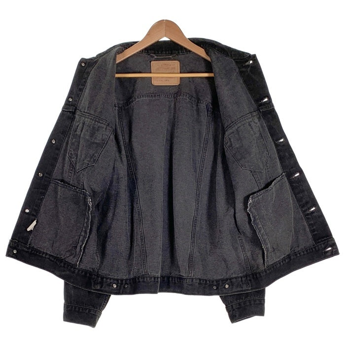 90's Levi's リーバイス 70507-4159 ブラックデニムトラッカージャケット 後染め トップ裏715 USA製 size L 福生店