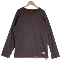 MASSES マシス REVERSIBLE L/S SHIRT リバーシブル コットン ロングスリーブTシャツ チャコール オレンジ Size XL 福生店
