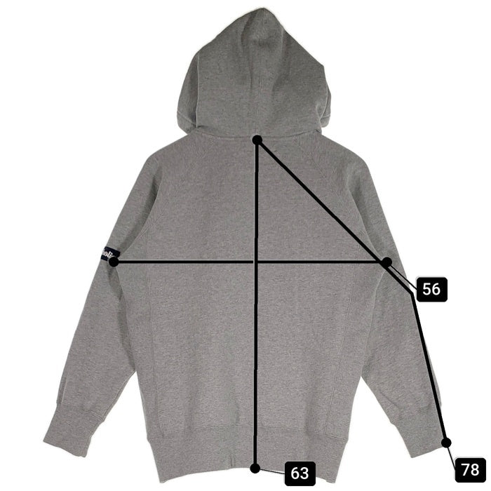 ballaholic ボーラホリック Small Logo Sweat Full Zip Hoodie スモールロゴ スウェット ジップ フーディー パーカー グレー Size L 福生店