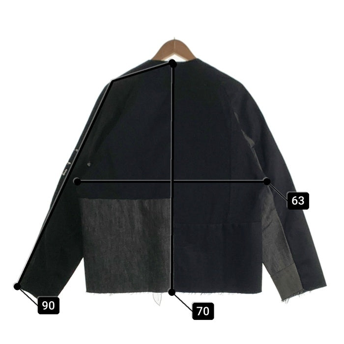 THRIFTY LOOK スリフティー ルック 再構築 DENIM REMAKE ENGINEERED JACKET デニム リメイク エンジニア ジャケット ブラック Size XL相当 福生店