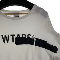 WTAPS ダブルタップス 19AW SIDE EFFECT DESIGN LS 01 ロゴプリント ロングスリーブTシャツ ホワイト 192ATDT-CSM12 Size 02 福生店