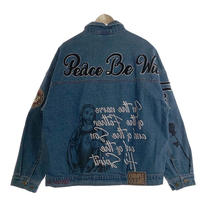 EXAMPLE  エグザンプル PEACE DENIM JACKET デニム ジャケット ライトブルー Size XL 福生店