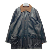 Salvatore Ferragamo サルヴァトーレフェラガモ ナッパレザー×カシミア リバーシブルコート ブラック×キャメル size54 瑞穂店